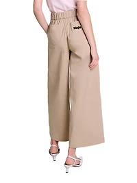Wide-Leg Cotton Trousers