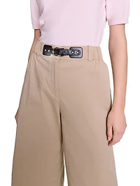 Wide-Leg Cotton Trousers