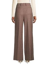 Prince Of Wales Wide-Leg Trousers