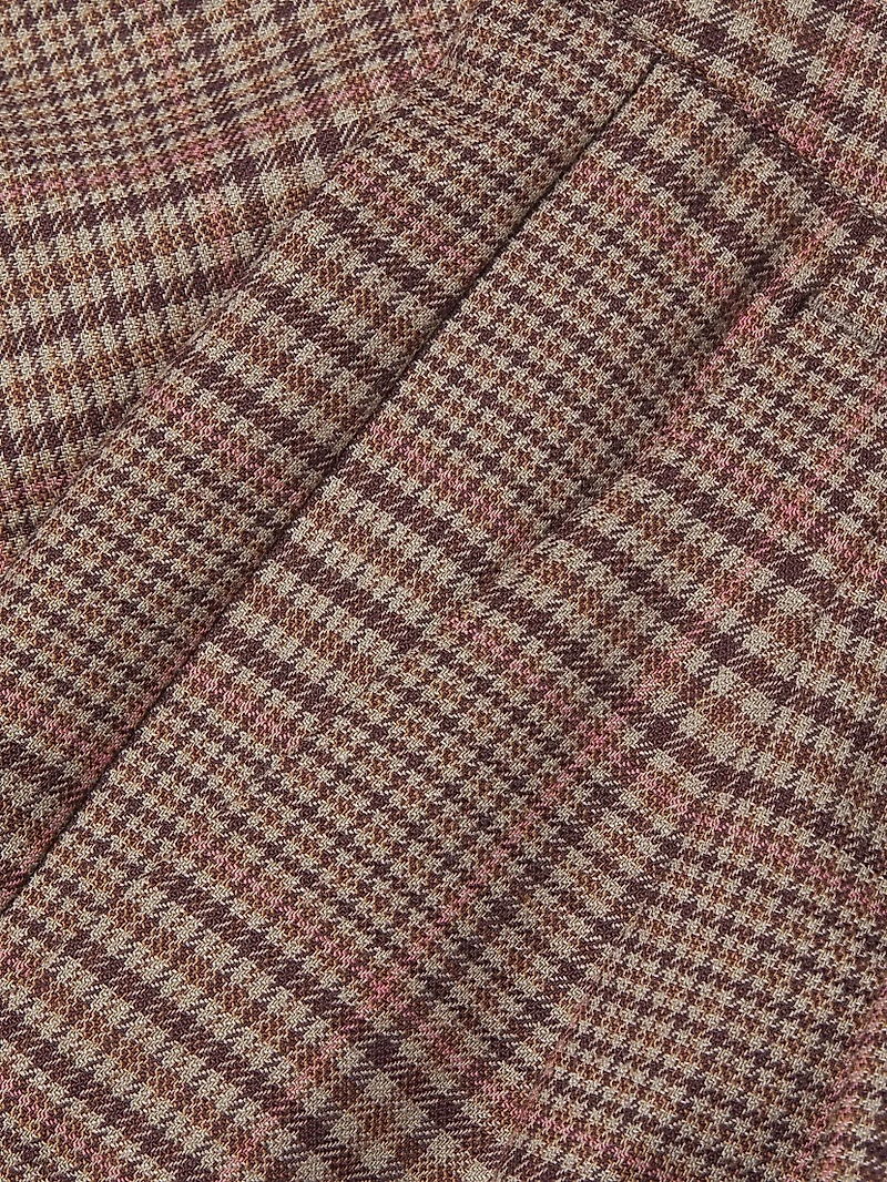 Prince Of Wales Wide-Leg Trousers