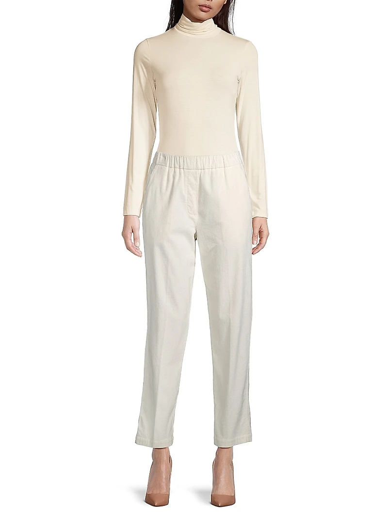 Cotton-Blend Corduroy Pants