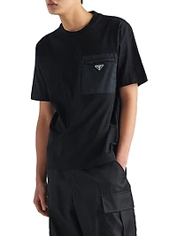 Re-Nylon and Jersey T-Shirt