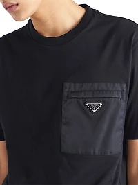 Re-Nylon and Jersey T-Shirt