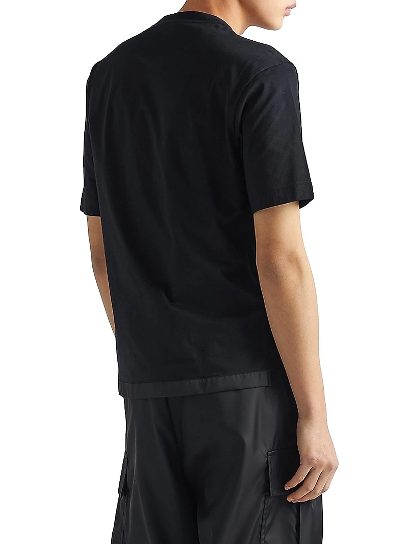 Re-Nylon and Jersey T-Shirt