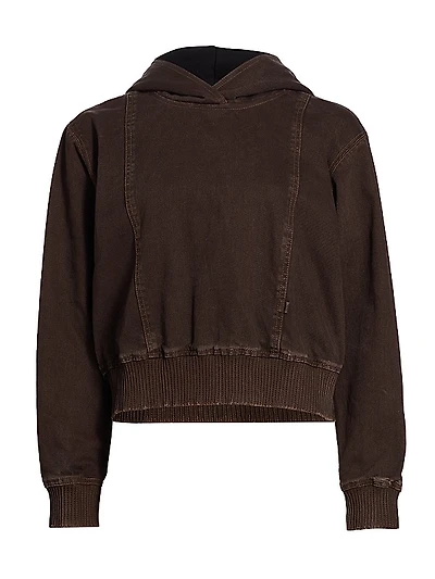 Distressed Denim Hoodie
