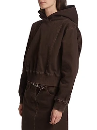 Distressed Denim Hoodie