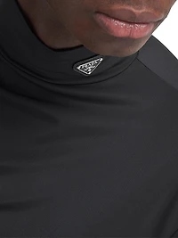 Stretch Cotton Turtleneck