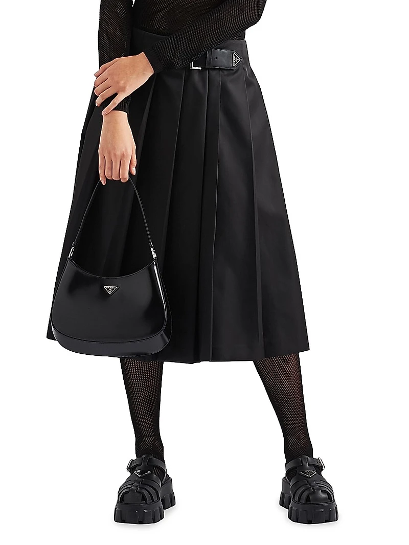 Pleated Re-Nylon Skirt