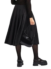 Pleated Re-Nylon Skirt