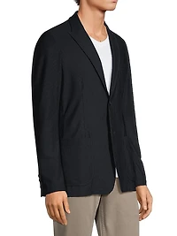 Peak-Lapel Two-Button Blazer