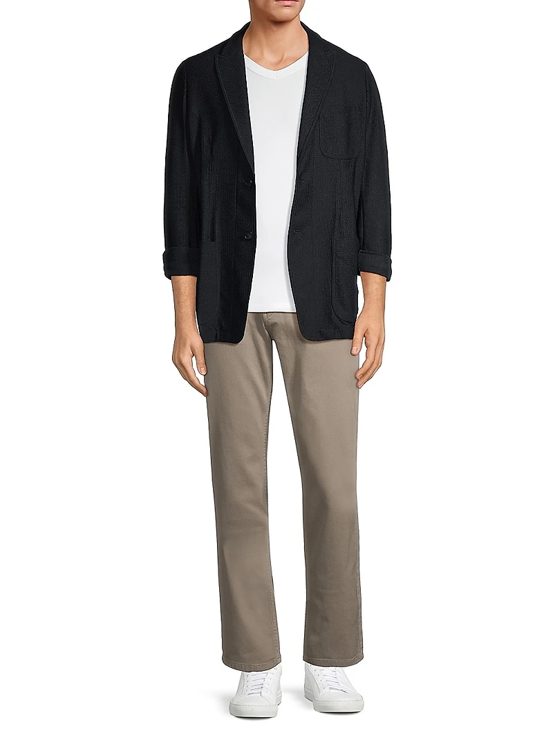 Peak-Lapel Two-Button Blazer
