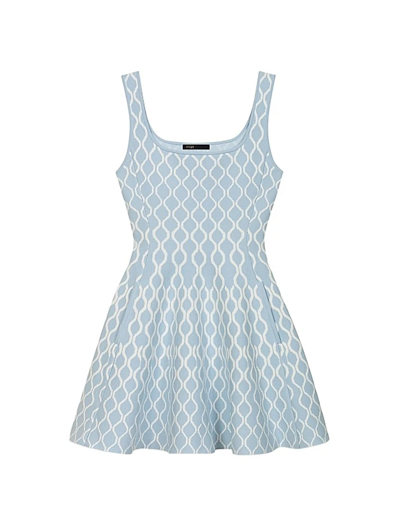 Jacquard Knit Mini Dress