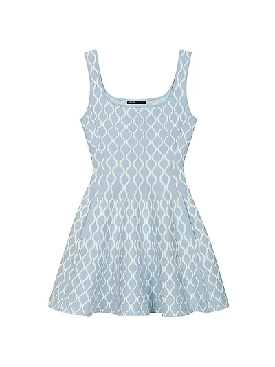 Jacquard Knit Mini Dress