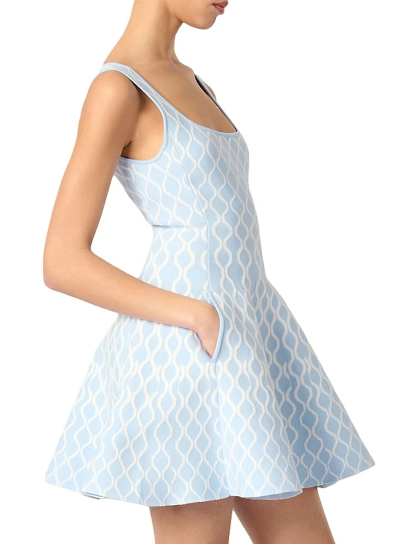 Jacquard Knit Mini Dress