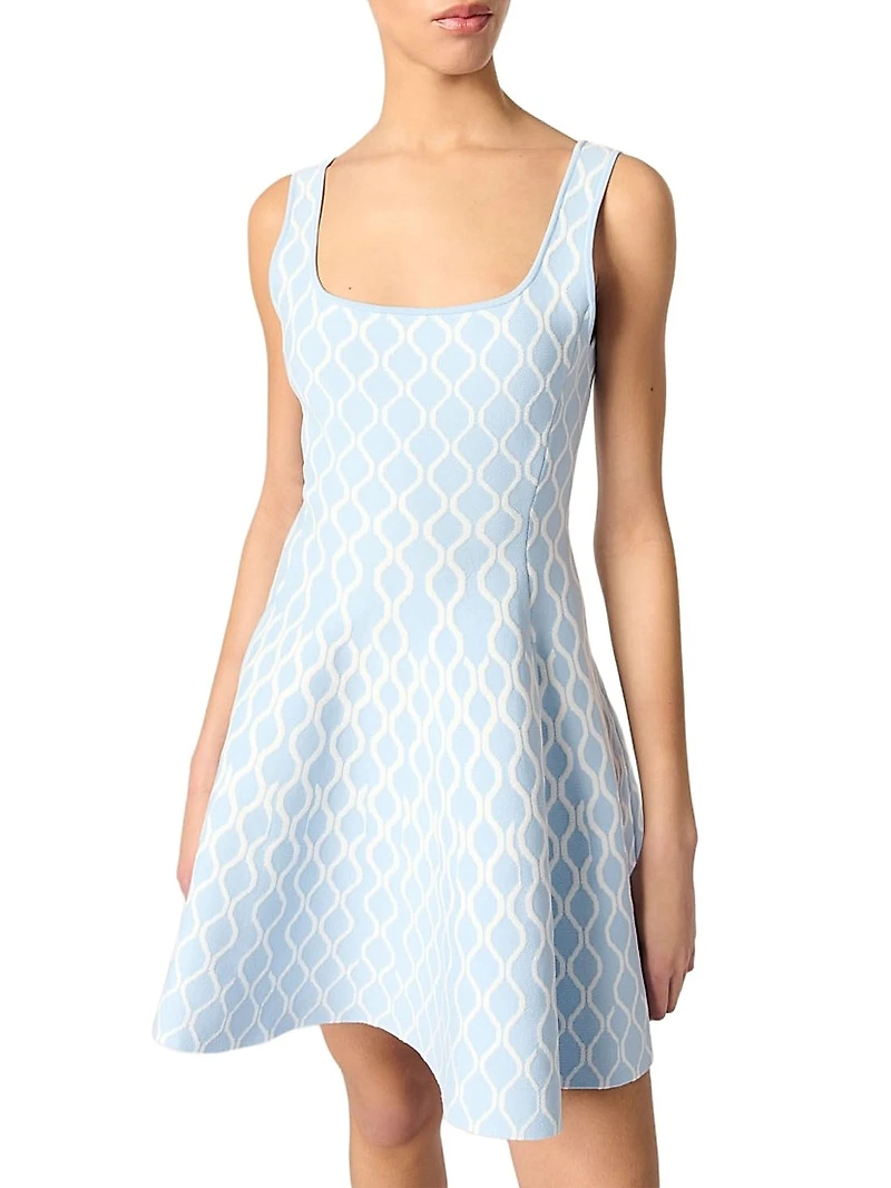 Jacquard Knit Mini Dress