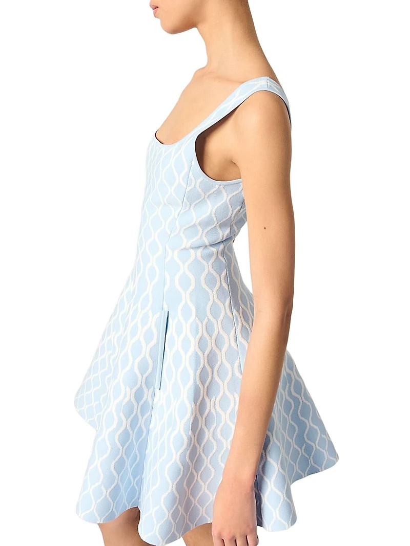 Jacquard Knit Mini Dress