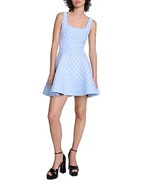 Jacquard Knit Mini Dress