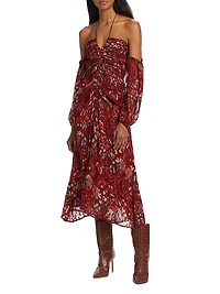 Palermo Toribia Off-The-Shoulder Midi-Dress