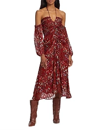 Palermo Toribia Off-The-Shoulder Midi-Dress