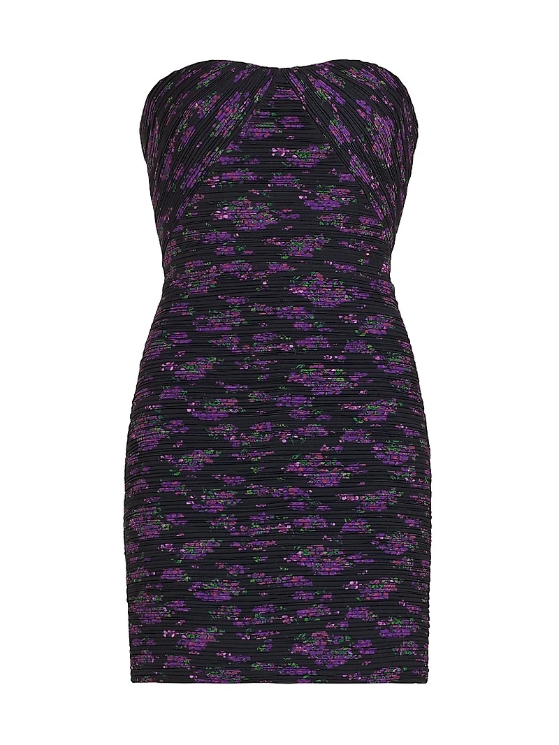 Jana Pleated Floral Minidress