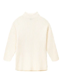 Linear Rib-Knit Sweaterdress
