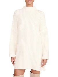 Linear Rib-Knit Sweaterdress