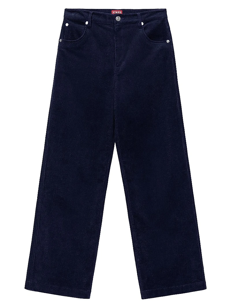 Grayson Corduroy Wide-Leg Pants