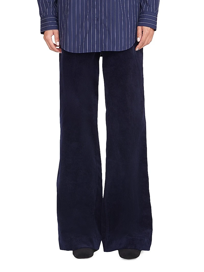 Grayson Corduroy Wide-Leg Pants