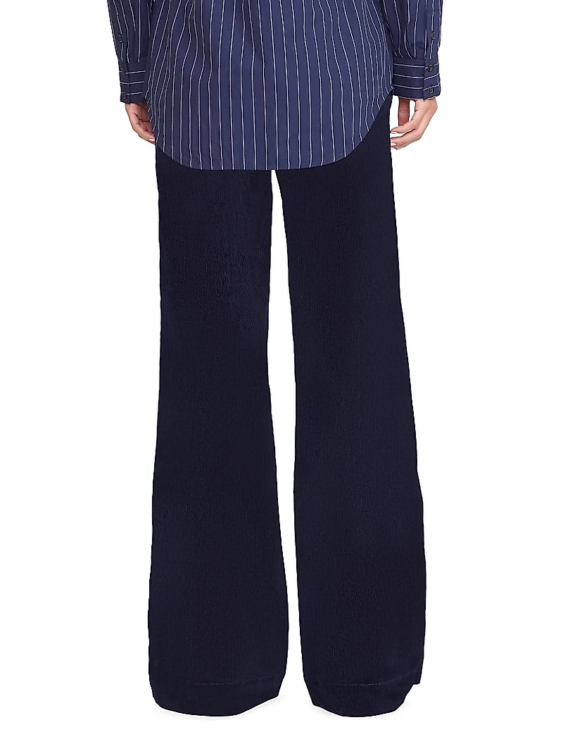 Grayson Corduroy Wide-Leg Pants