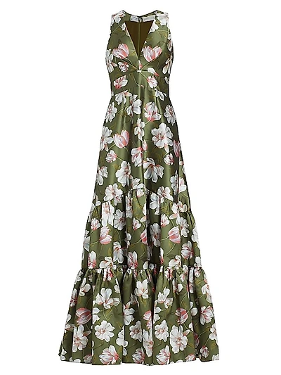 Rori Floral Satin Gown