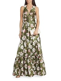 Rori Floral Satin Gown