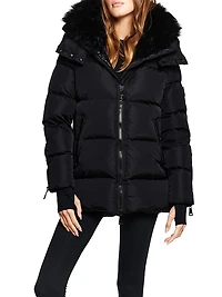 Scarlett Down Shearling-Lined Puffer Coat