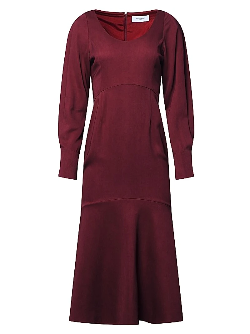Natalia Long-Sleeve Midi-Dress
