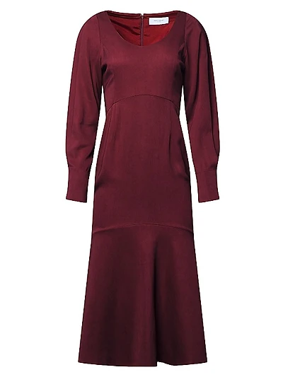 Natalia Long-Sleeve Midi-Dress
