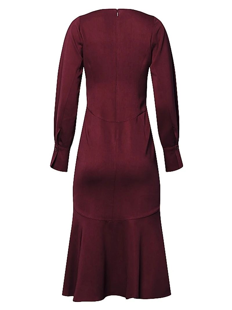 Natalia Long-Sleeve Midi-Dress