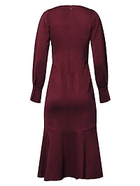 Natalia Long-Sleeve Midi-Dress