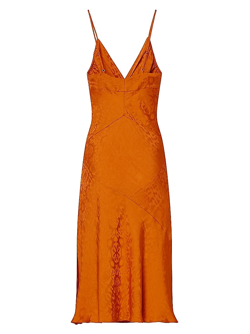Leo Leopard Jacquard Bias Slip Dress