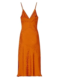 Leo Leopard Jacquard Bias Slip Dress
