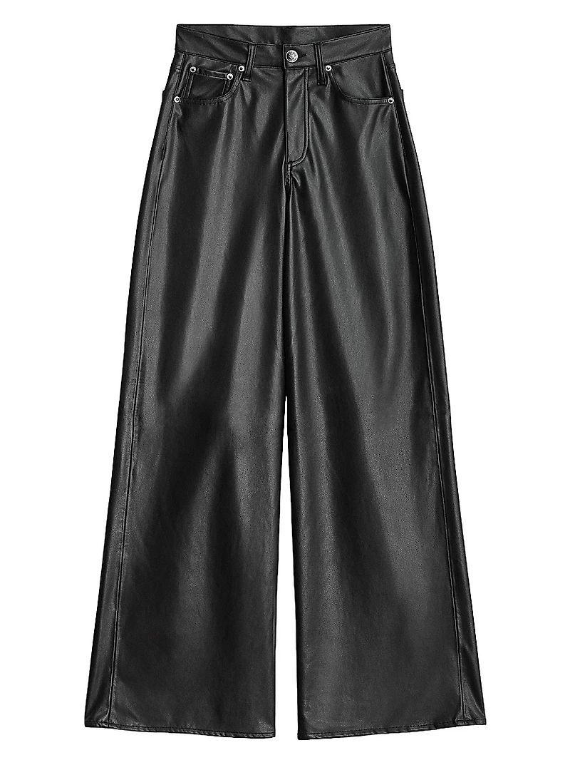 Sofie Faux Leather Wide-Leg Pants