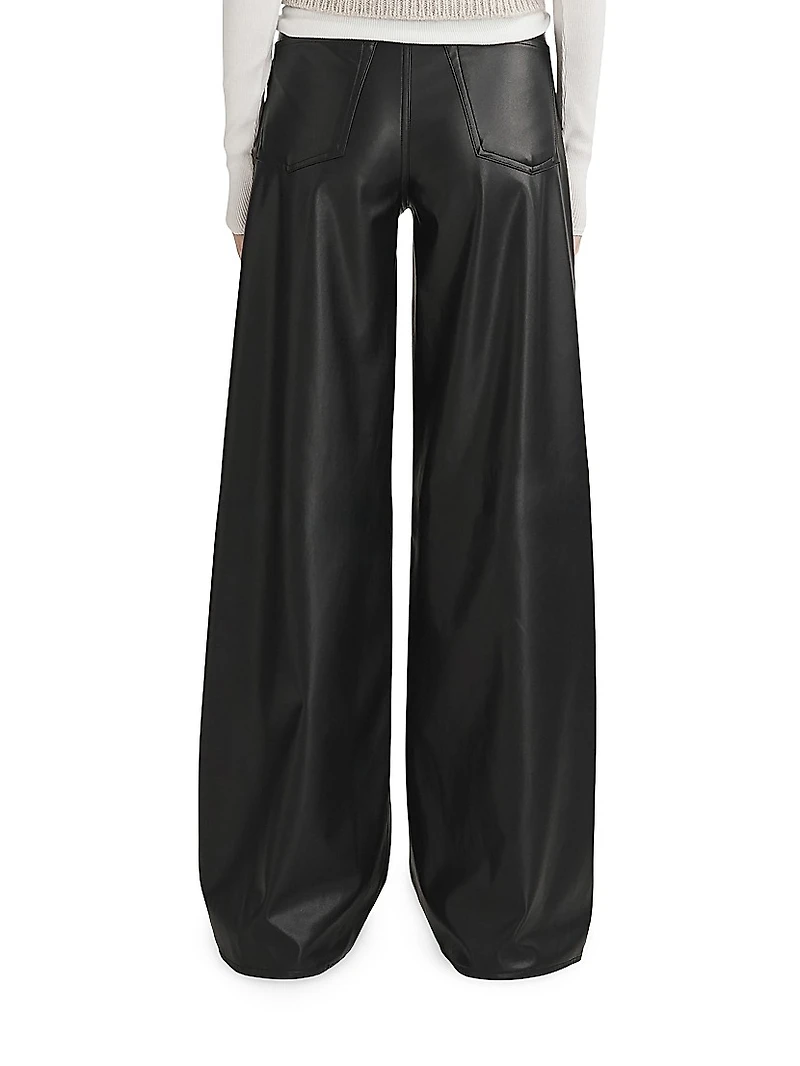 Sofie Faux Leather Wide-Leg Pants