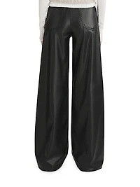 Sofie Faux Leather Wide-Leg Pants