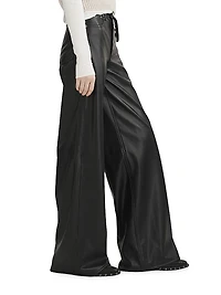 Sofie Faux Leather Wide-Leg Pants