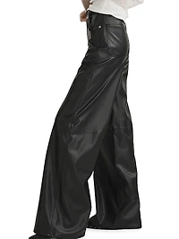 Sofie Faux Leather Wide-Leg Pants