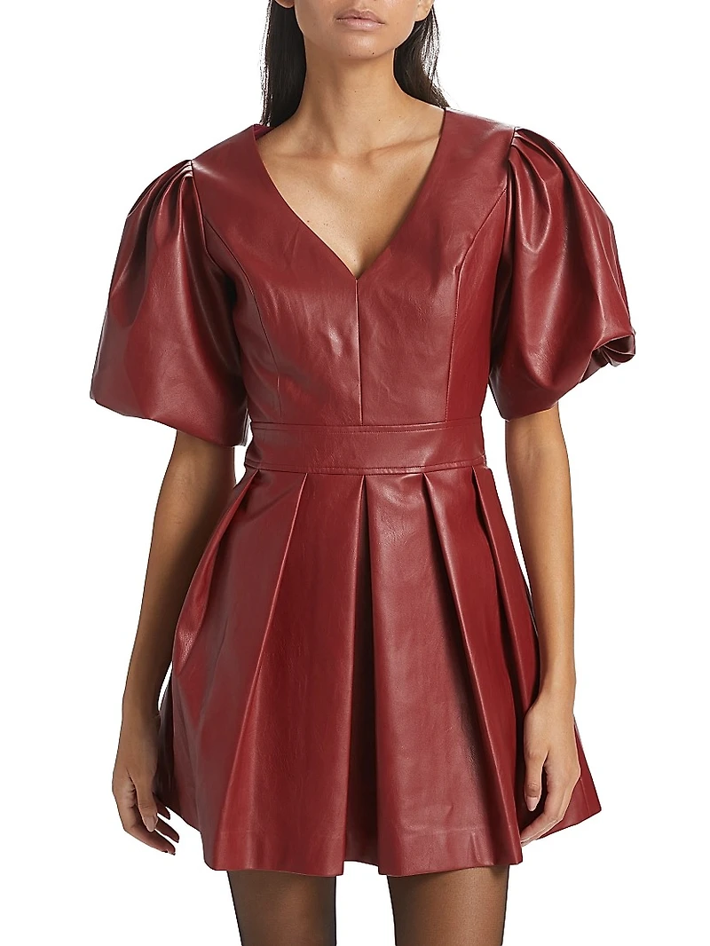 Alexis Faux Leather Minidress