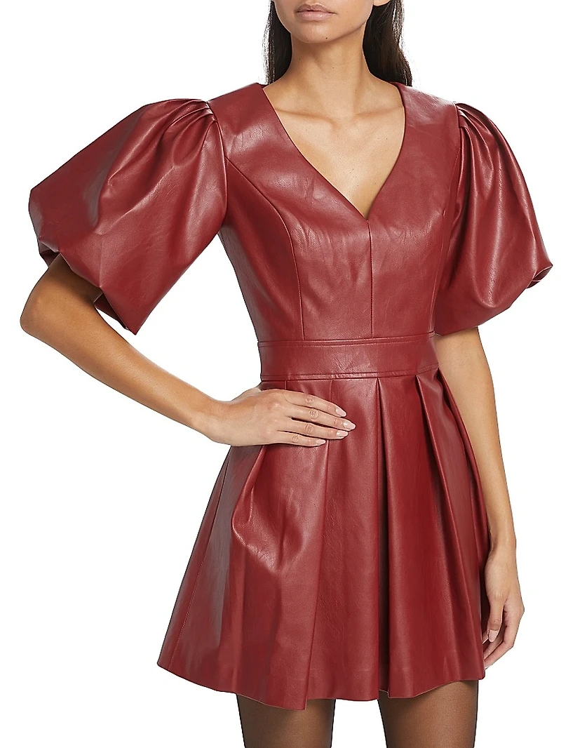 Alexis Faux Leather Minidress