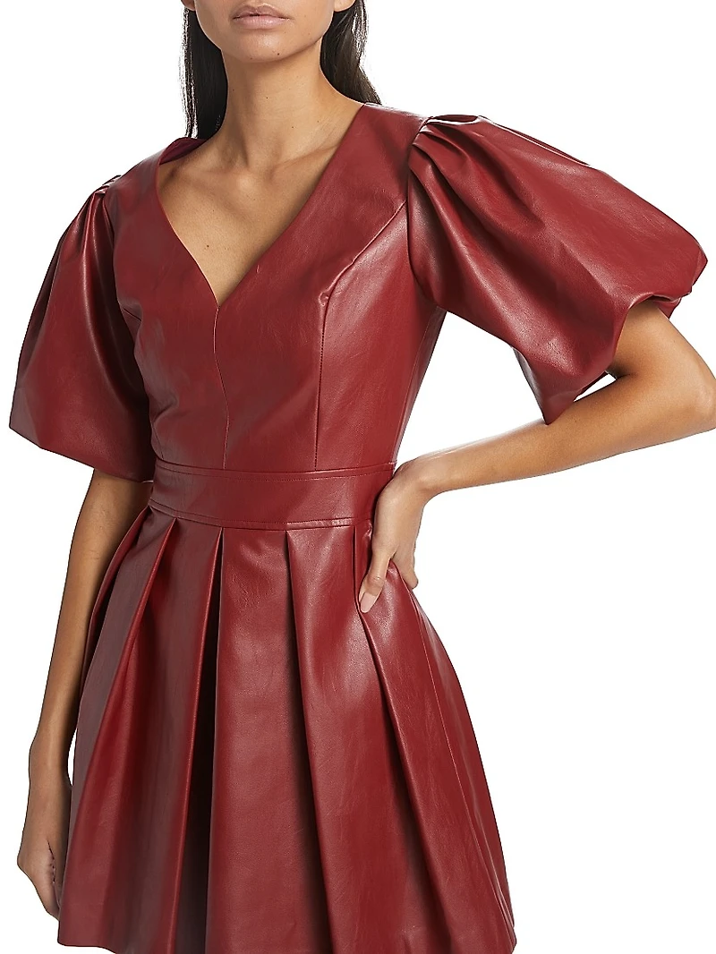 Alexis Faux Leather Minidress