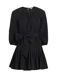 Hunter Belted Flounce Minidress