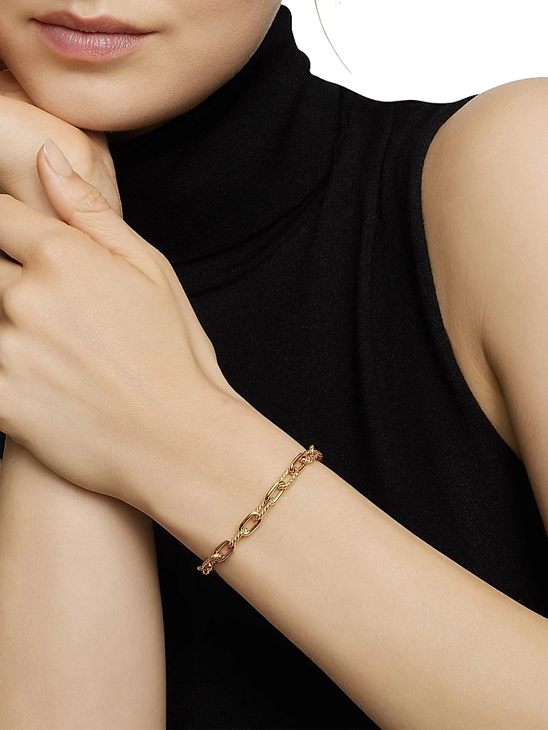 DY Madison Chain Bracelet 18K Yellow Gold, 6mm