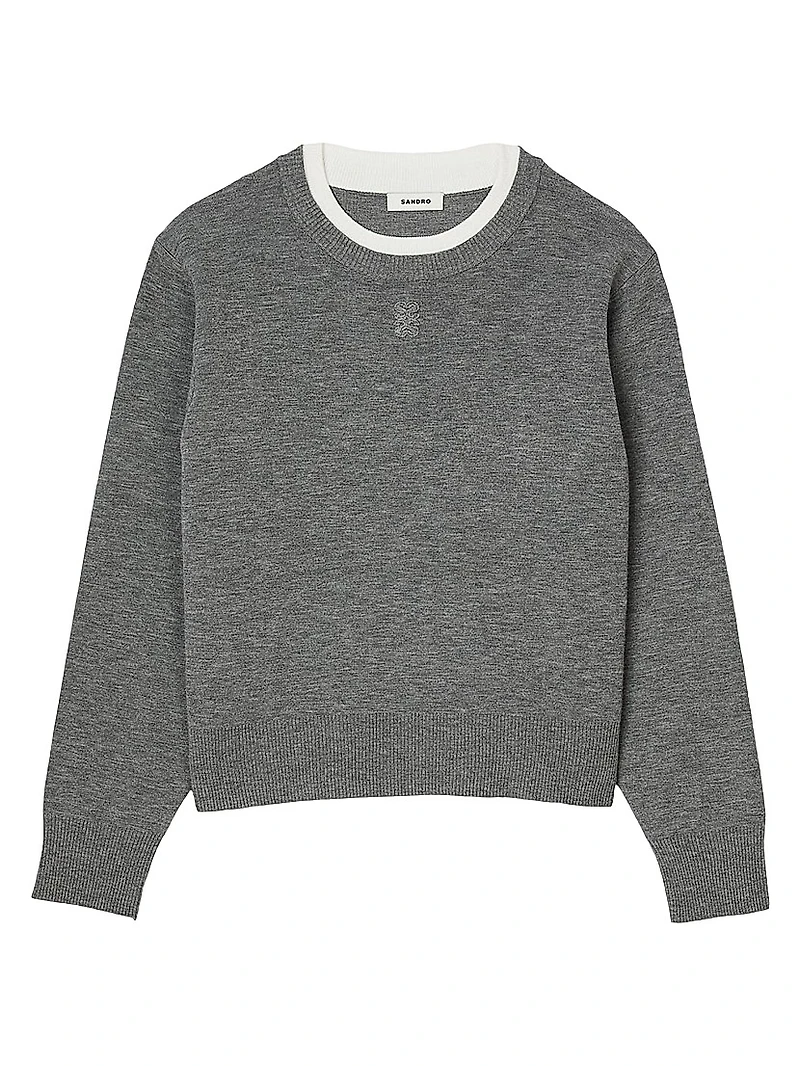 Contrast Collar Sweater