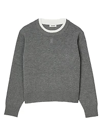 Contrast Collar Sweater